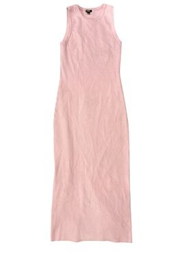 Express Ribbed Sleeveless Maxi Dress - Light Pink